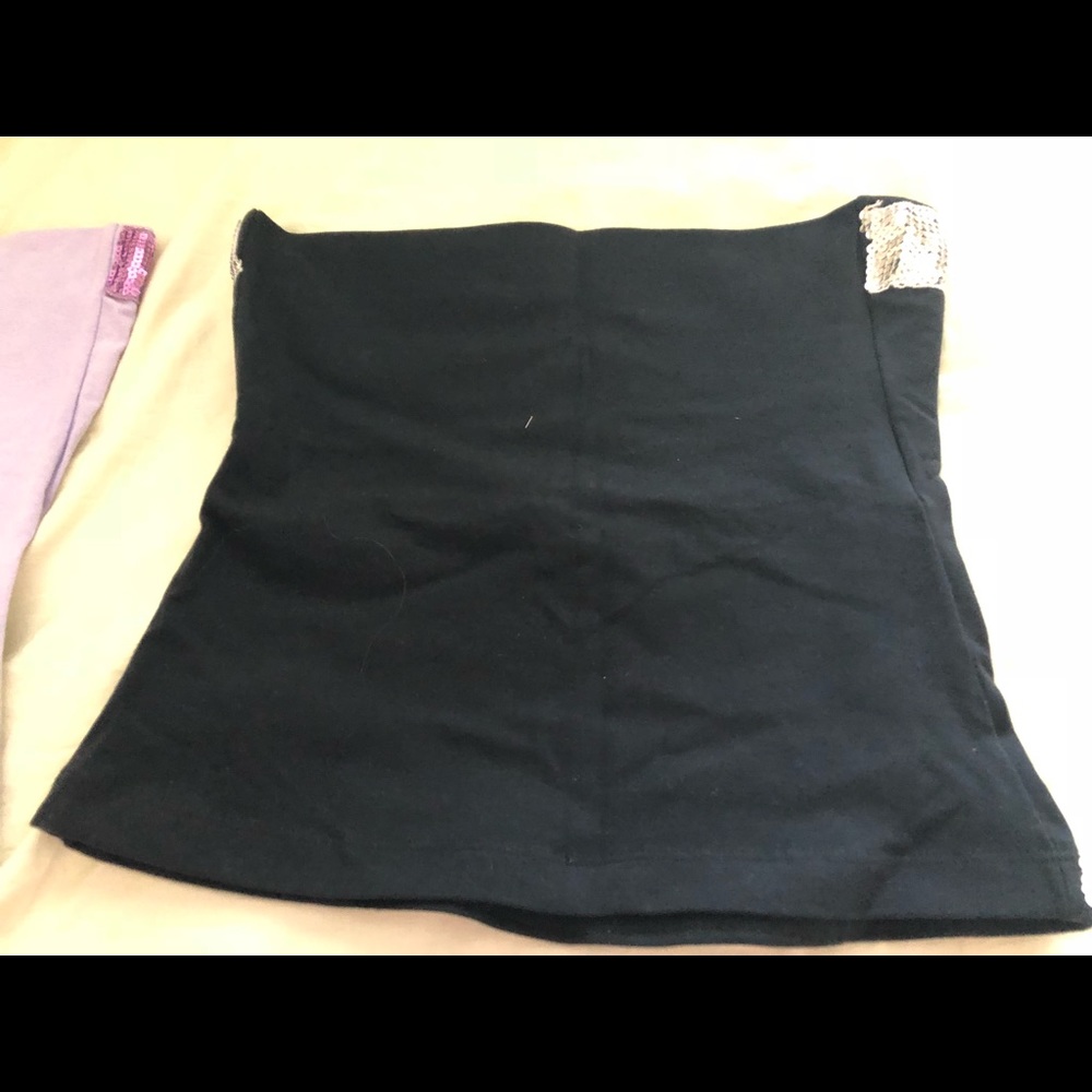 Set of 2 sequin tube tops.